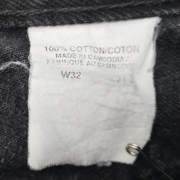 Levi's Men's Size 32 Waist Zipper & Button Closure Straight Leg Black Jeans - Picture 4 of 12